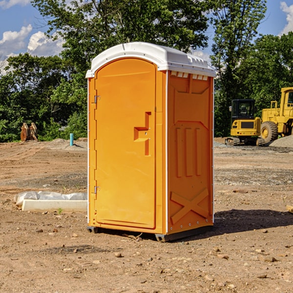 what is the expected delivery and pickup timeframe for the portable toilets in Hardwood Acres